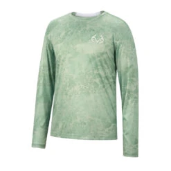 Realtree Men's Top Water Fishing Performance SPF 50+ Long Sleeve Shirt -Realtree C11077 Lime Front 06047.1649100892