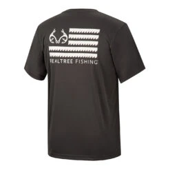 Realtree Men's Shallow Water Fishing Performance Short Sleeve Shirt -Realtree C11084 Black Back 18367.1649104322