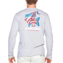 Realtree Men's  Fishing Ameribass Long Sleeve Shirt -Realtree C11085 GY Back 38237.1648066682