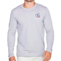 Realtree Men's  Fishing Ameribass Long Sleeve Shirt -Realtree C11085 GY Front 31846.1648066702