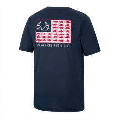 Realtree Men's Salt & Stripes Fishing Performance Short Sleeve Shirt -Realtree C11086 NV Back 08124.1677251619