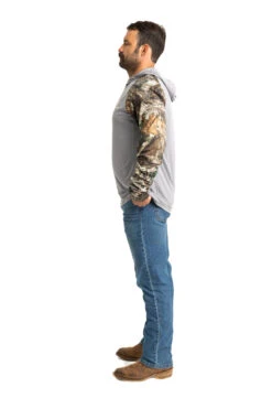 Realtree Men's Folsom Performance Hooded Long Sleeve Tee | EDGE -Realtree C11210 GY detail3 24360.1693249564