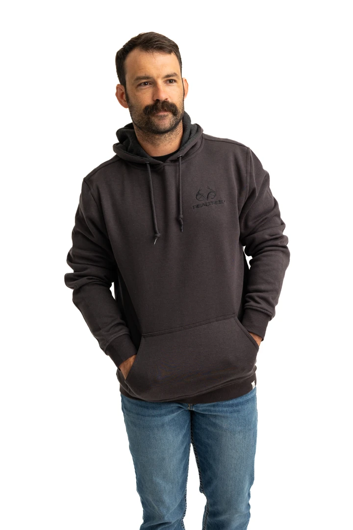 Realtree Men's Jackson Pullover Black Work Hoodie