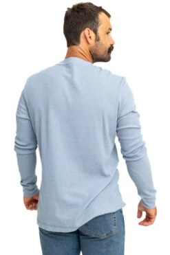 Realtree Men's Highwayman Blue Work Thermal Long Sleeve Shirt -Realtree C11217 BL back3 17463.1693257803