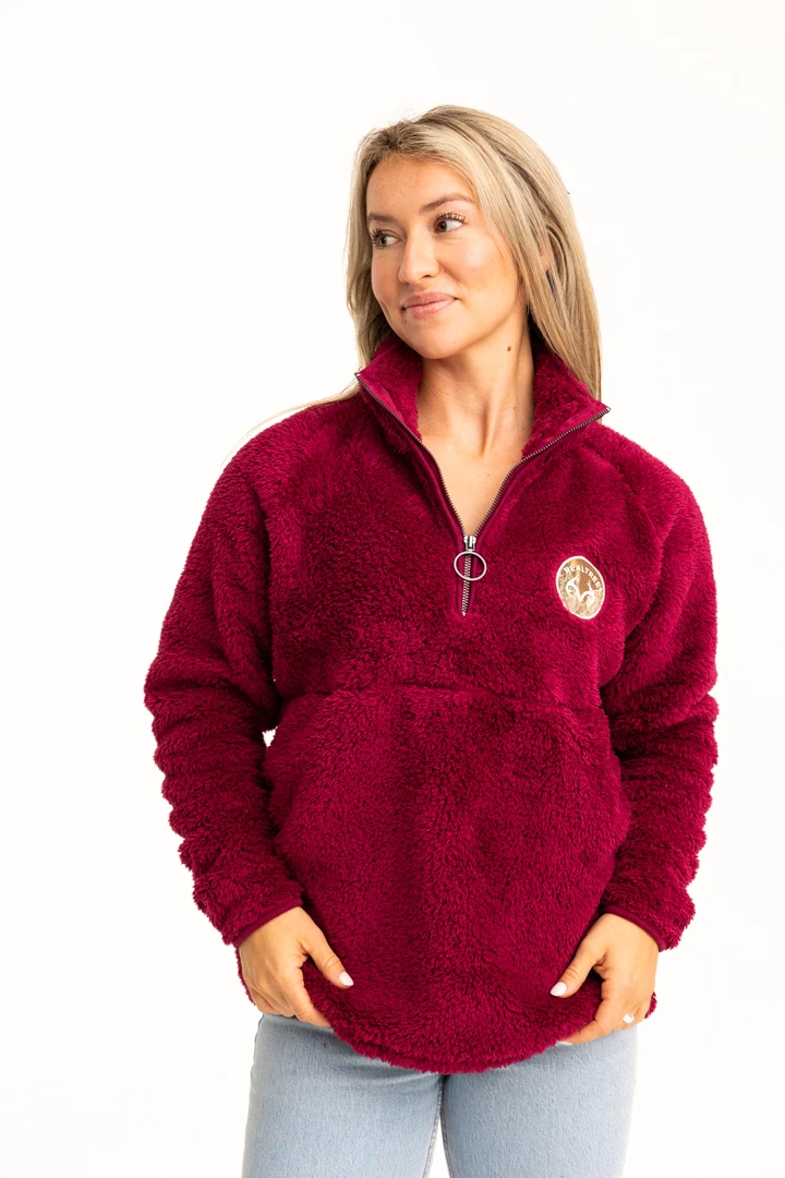 Realtree Women's Jolene Purple Sherpa 1/4 Zip Pullover Realtree Women's Jolene Purple Sherpa 1/4 Zip Pullover -Realtree C30384 PL FRONT 85135.1693240732