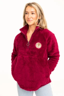 Realtree Women's Jolene Purple Sherpa 1/4 Zip Pullover 2 Realtree Women's Jolene Purple Sherpa 1/4 Zip Pullover -Realtree C30384 PL POCKETS 94817.1693240732