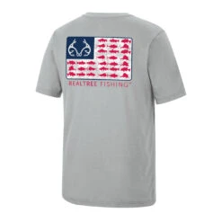 Realtree Men's Salt & Stripes Fishing Performance Short Sleeve Shirt -Realtree CS11086 GY Back 16684.1675277585