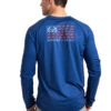 Realtree Fishing Flag Long Sleeve Performance Men's Raglan Blue Shirt