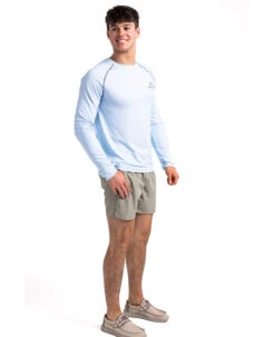 Realtree Fishing Long Sleeve Performance Men's Raglan Blue Shirt -Realtree Light Blue Fishing LS 880x10801 52490.1682369324