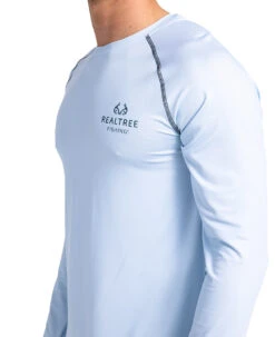Realtree Fishing Long Sleeve Performance Men's Raglan Blue Shirt -Realtree Light Blue Fishing LS 880x10802 19712.1682369324