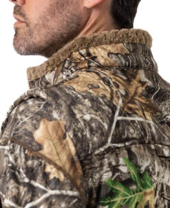 Realtree Men's Camo Early Dawn Sherpa Shell Vest | EDGE -Realtree M10016 ED BACK COLLAR 01287.1684268466