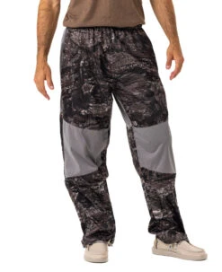 Realtree Men's Black Roaring Springs Packable UPF 40+ Rain Pant | Aspect