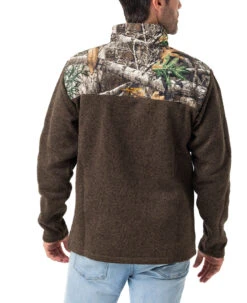 Realtree Men's Crater Valley Sweater Fleece ¼ Zip Jacket | EDGE -Realtree M10031 ED BACK 07806.1684268533