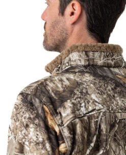 Habit Men's Camo Early Dawn Sherpa Shell Jacket | EDGE -Realtree M10033 ED COLLAR 43172.1684251886