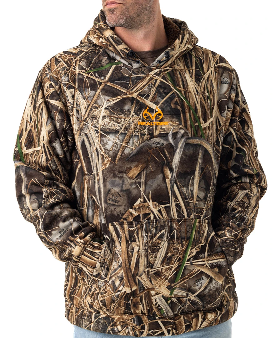 Realtree Men's Sherpa Hoodie | MAX-7 Realtree Men's Sherpa Hoodie | MAX-7 -Realtree M10108 MX7 POCKET 78698.1697120326