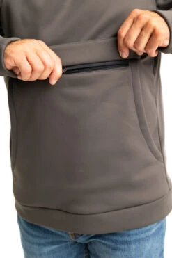 Realtree Men's Gray Pullover Hoodie With Vented Face Mask -Realtree M307 CHAR detail6 79390.1693491142