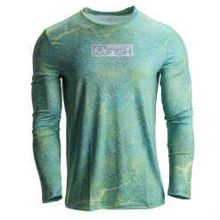 Realtree Men's RTF Mako Green Long Sleeve Performance Shirt -Realtree Mako Green Shirt 18316.1656618471