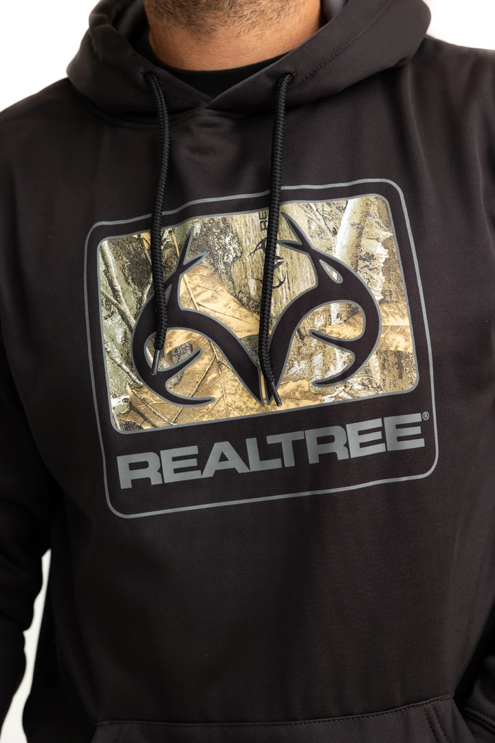 Realtree Men's Coldsnap Black Performance Hoodie Realtree Men's Coldsnap Black Performance Hoodie -Realtree RJOFH11235 B001 LOGO 85769.1693240852
