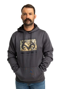 Realtree Men's Coldsnap Gray Performance Hoodie