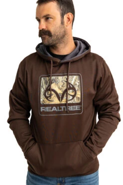 Realtree Men's Coldsnap Brown Performance Hoodie