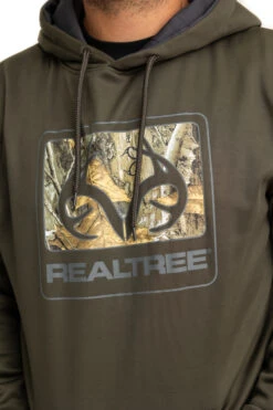 Realtree Men's Coldsnap Green Performance Hoodie -Realtree RJOFH11235 B319 LOGO 12942.1693240785