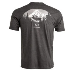 Realtree Pro Staff Short Sleeve Graphic Shirts  -Realtree RO159 CHAR Back 35064.1635383215