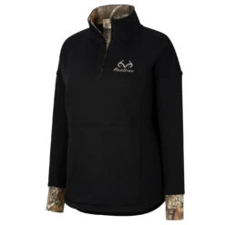 Realtree Women's Aspen 1/4 Snap Fleece Pullover -Realtree RO4350 BK 86579.1682542627