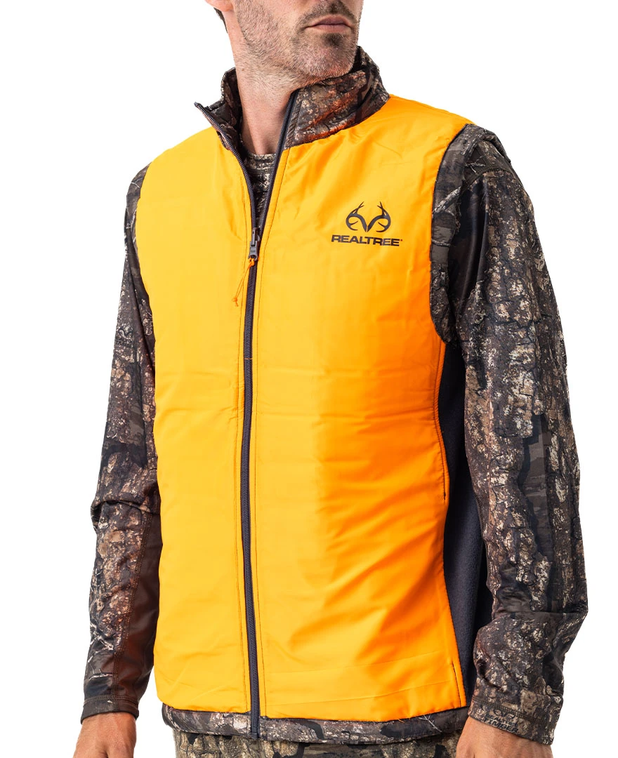 Realtree Men's Camo Pro Staff Reversible Hybrid Puffer Vest Realtree Men's Camo Pro Staff Reversible Hybrid Puffer Vest -Realtree RO530 TM BLAZE FRONT 10118.1684270843