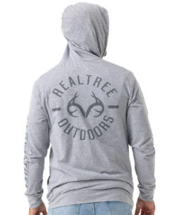Realtree Men's Locals Only Hooded Full Zip Jacket -Realtree RO553 GY BACK HOODIE 37427.1684271270