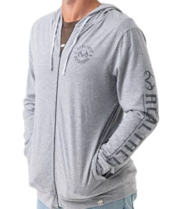 Realtree Men's Locals Only Hooded Full Zip Jacket -Realtree RO553 GY POCKETS 52979.1684271271