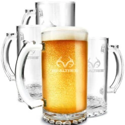 Realtree Beer Mug Glasses - Set Of 4