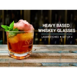 Realtree Whiskey Glasses - Set Of 4 6 Realtree Whiskey Glasses - Set Of 4 -Realtree RTS RTWKGL CL 84546.1629925164