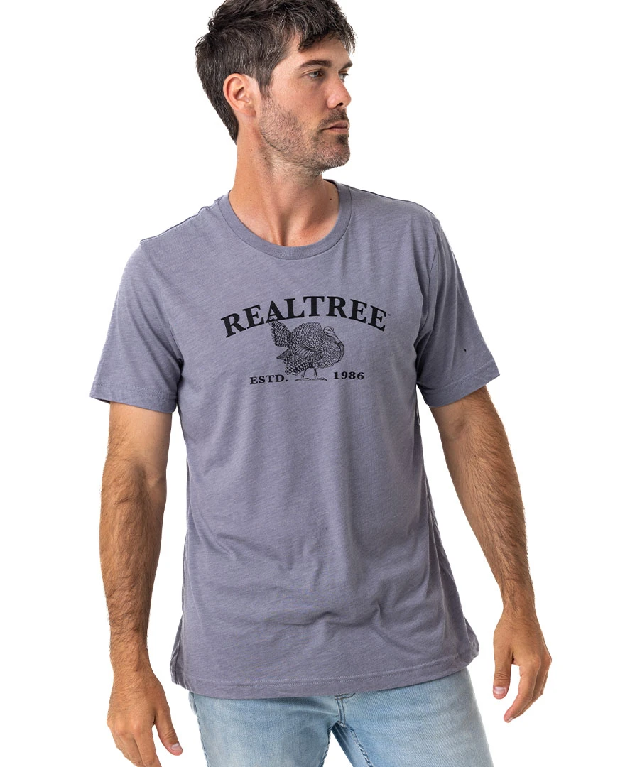 Realtree Men's ESTD. 1986 Turkey logo Shirt Realtree Men's ESTD. 1986 Turkey Logo Shirt -Realtree TK100 GY FULL FRONT 62492.1684271787