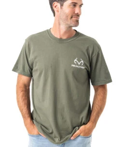 Realtree Comfort Colors Turkey Men's Green Shirt -Realtree TK101 GR FRONT 71511.1684271862