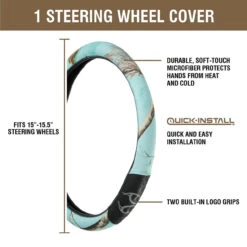 Realtree Mint 2-Grip Steering Wheel Cover | Xtra Colors -Realtree aa962 mnt product 25694.1628888569